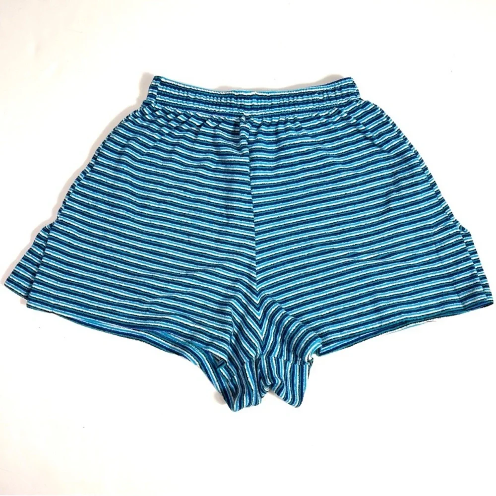 Frankies Bikinis Coco Striped Terry Button Up
Shirt and Shorts Set Size XS - Picture 6 of 6